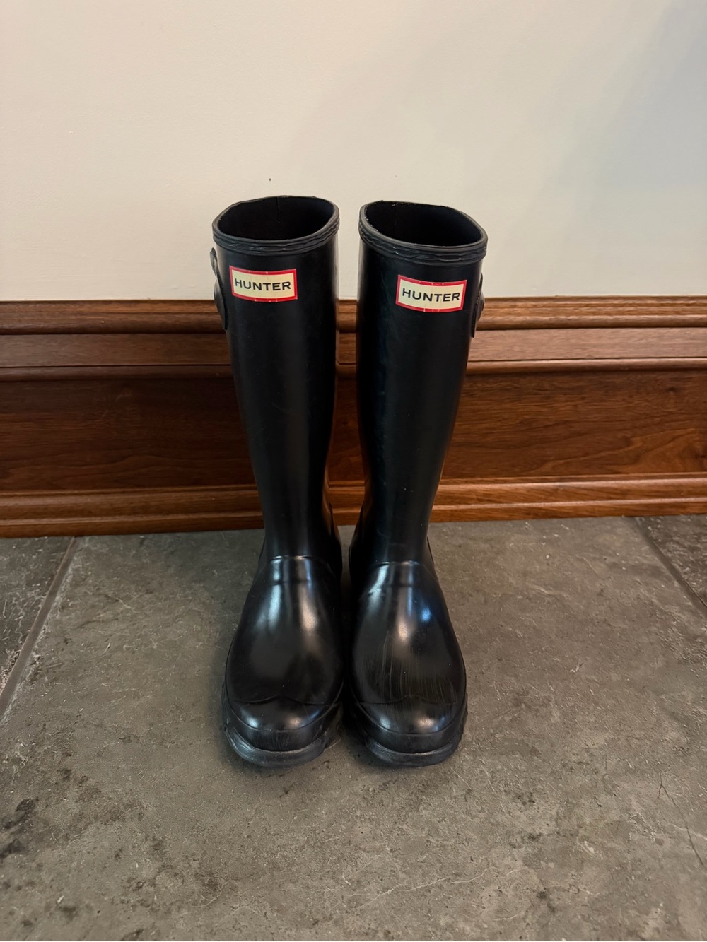 Hunter Women's Tall Black Rain Boots